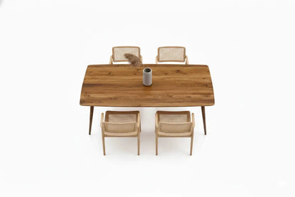 Edge Glued Hardwood Dining Table - Solid Kitchen Table Gizz