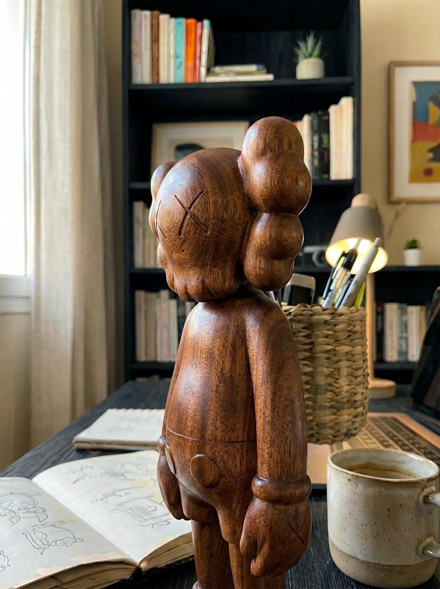 Wooden KAWS Figures - Limited Edition Collectibles Gizz