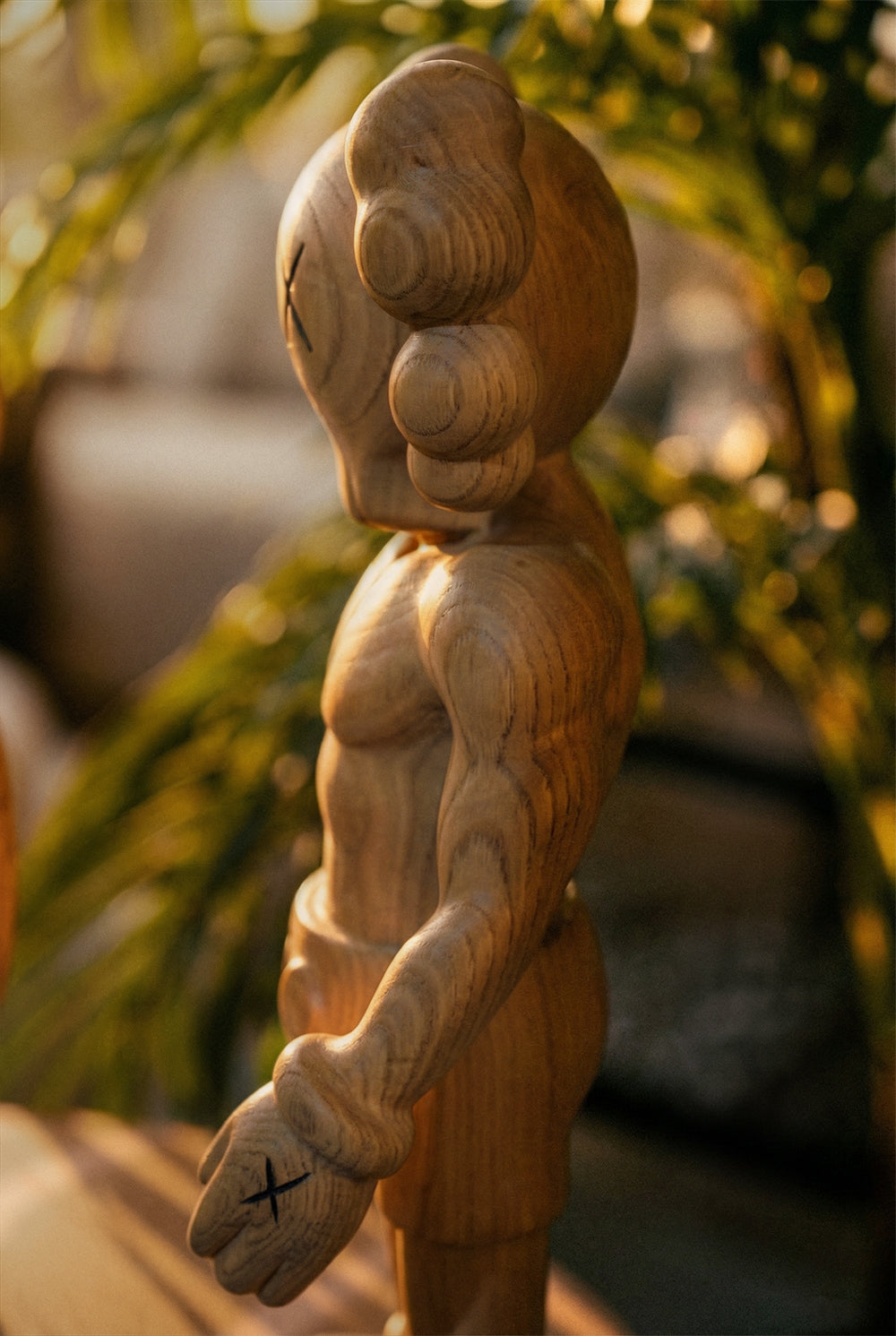 Handcrafted Wooden Executive Bear Sculpture for Indoor and Outdoor