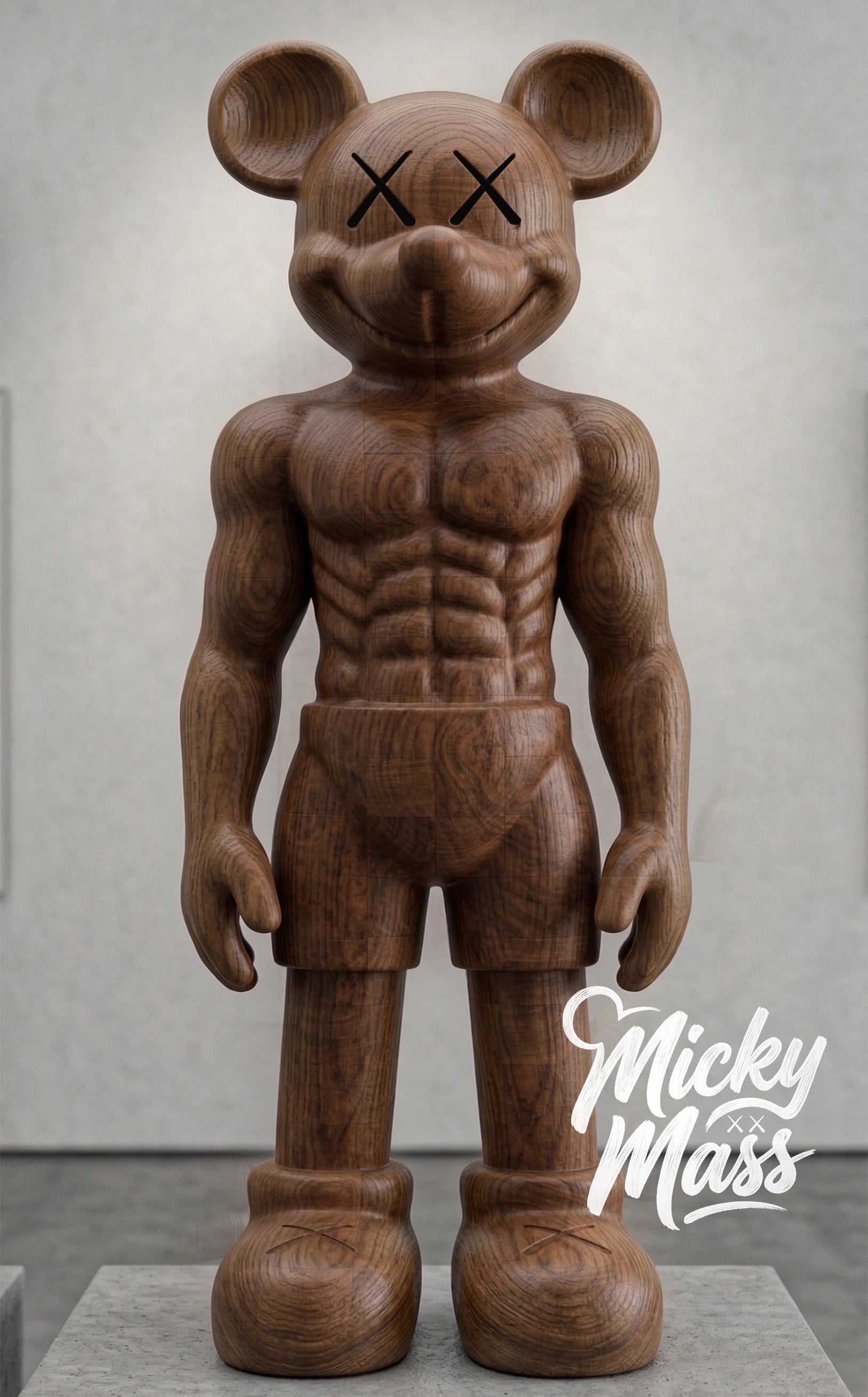 MickyMass Solid Wood Collectible Art Figure Gizz
