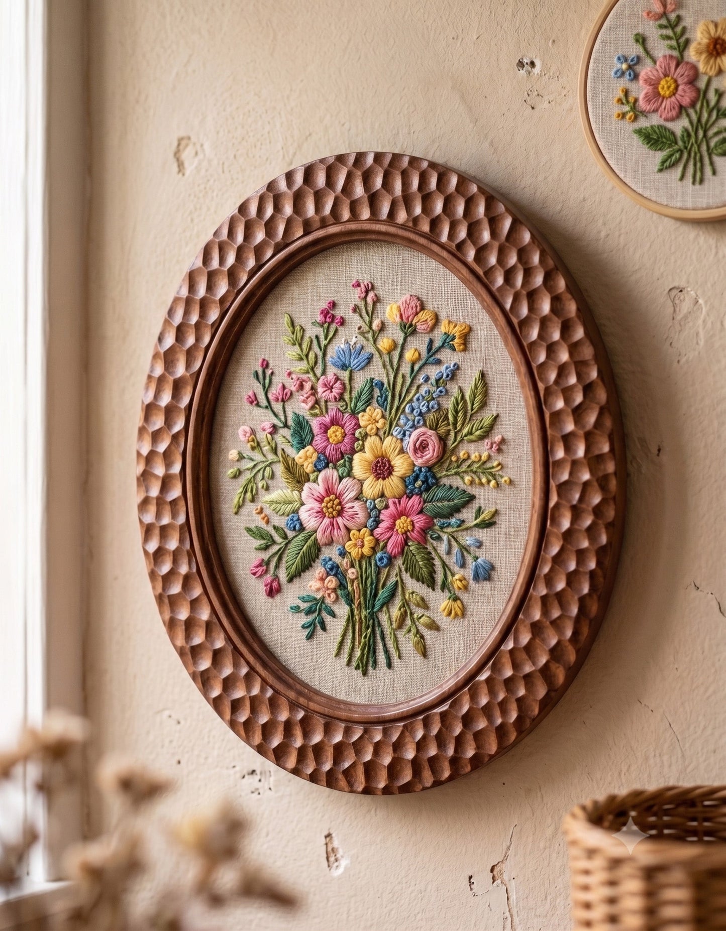 Carved Oval Wooden Frame S-5 Gizz