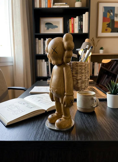 Wooden KAWS Figures - Limited Edition Collectibles Gizz