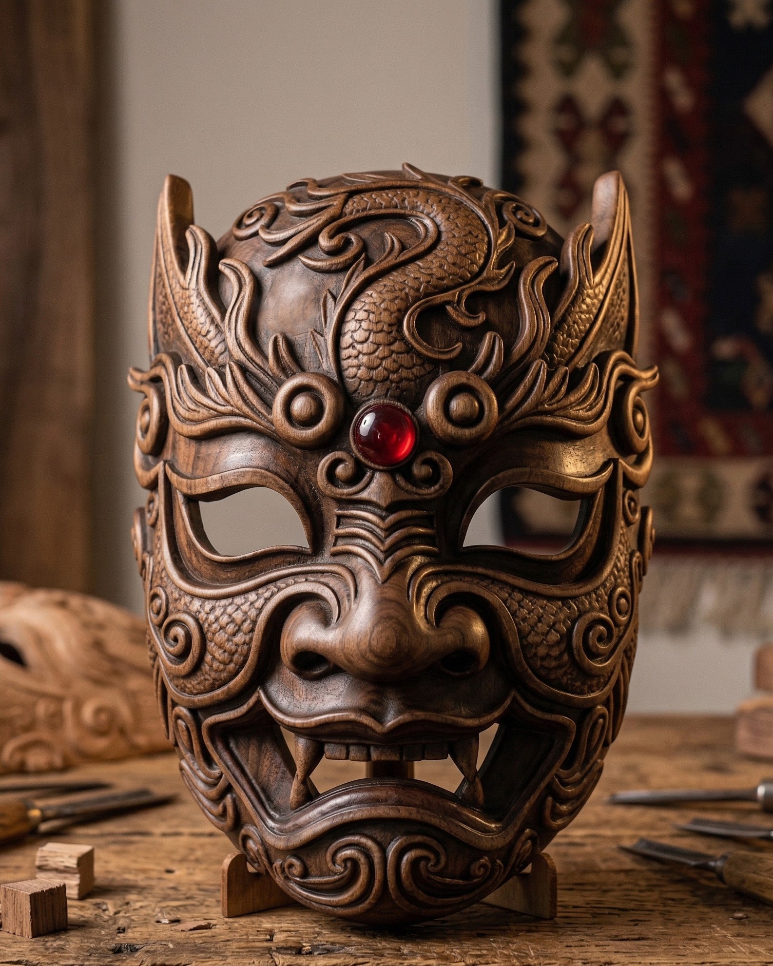 Dragon Oni Mask - 12" Gizz
