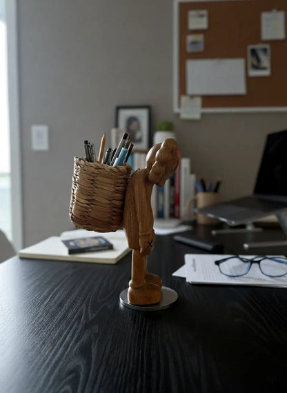 Wooden KAWS Figures - Limited Edition Collectibles Gizz