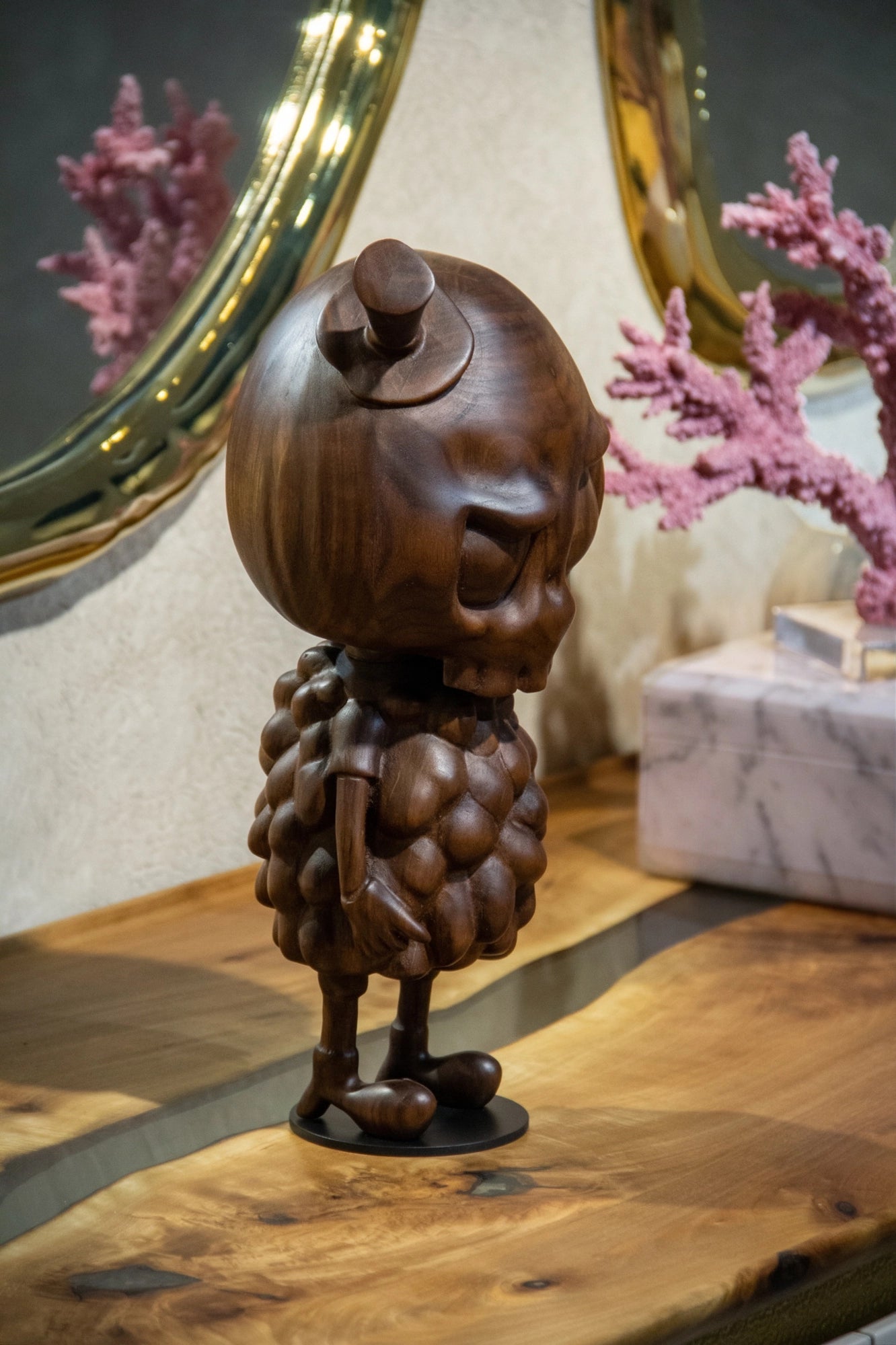 Handcrafted Tycoco Wooden Sculpture - Premium American Walnut Gizz