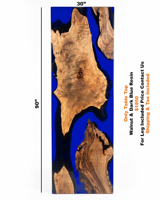 90"x30" Ready To Ship Walnut Table Top Only S-20 Gizz