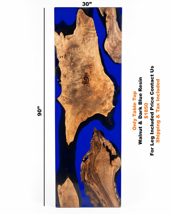 90"x30" Ready To Ship Walnut Table Top Only S-20 Gizz
