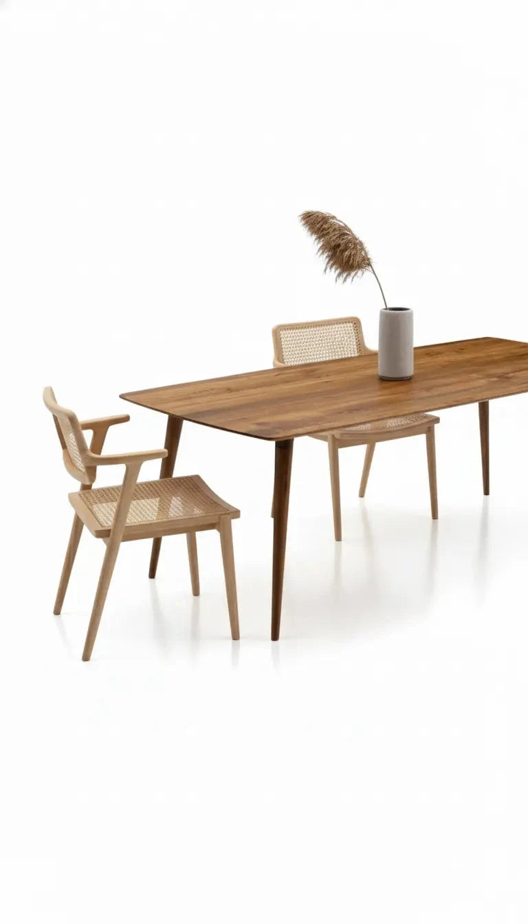 Edge Glued Hardwood Dining Table - Solid Kitchen Table Gizz