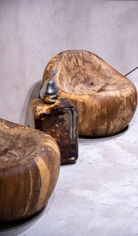Resin Cube Side Table, Epoxy Wood Stool, Cube Accent Table Gizz