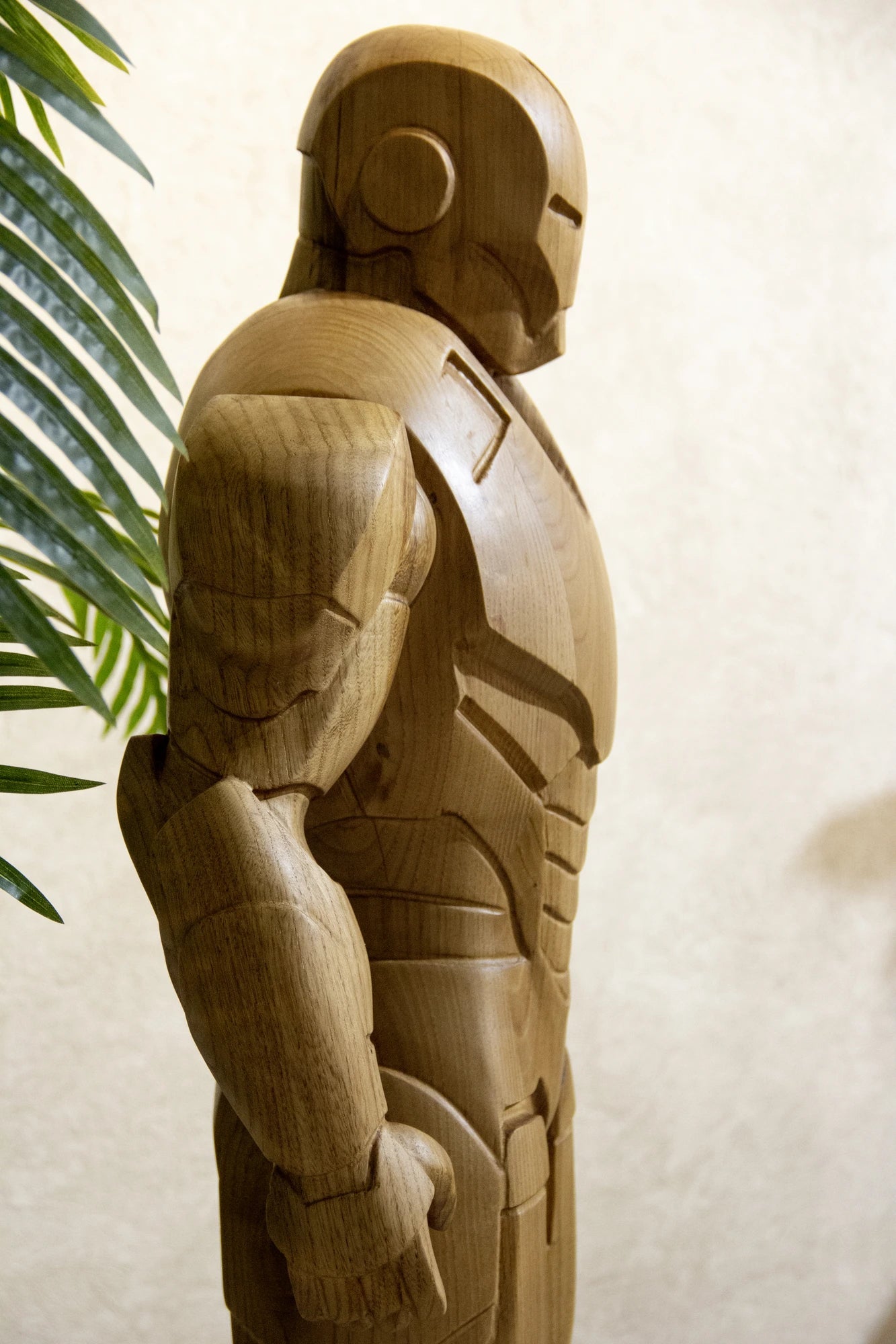 Wooden Armored Hero Statue -71" Tall Gizz