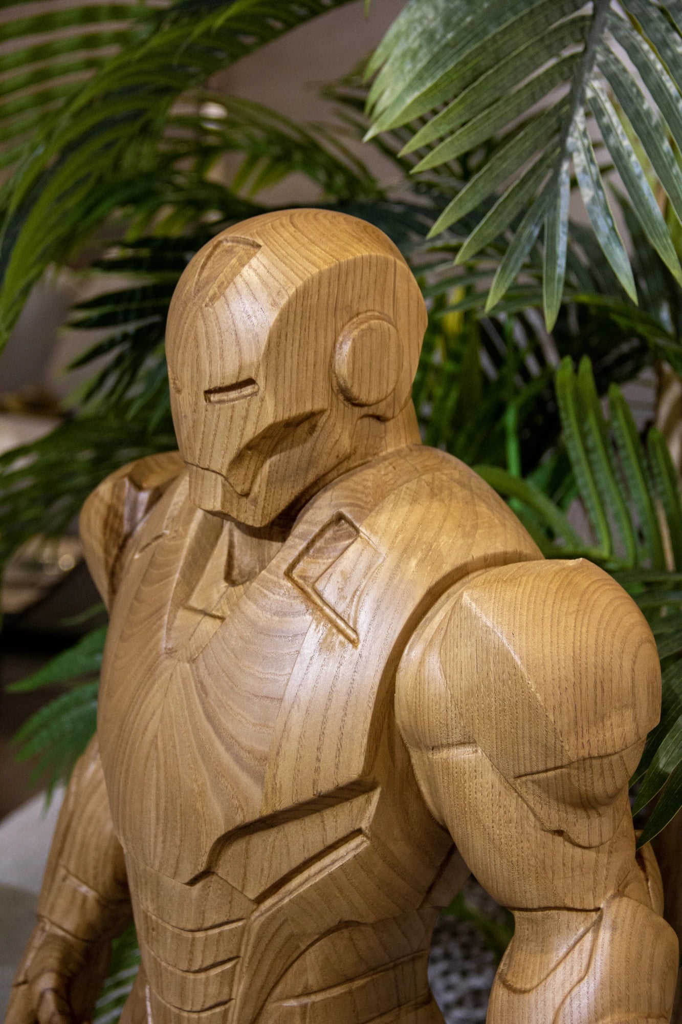 Wooden Armored Hero Statue -71" Tall Gizz