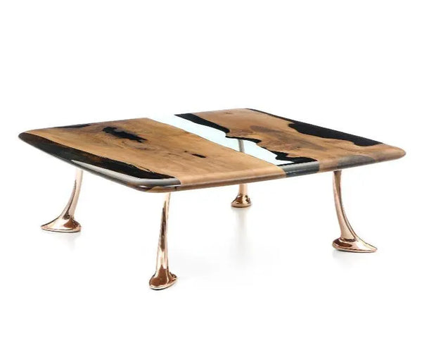 Luxury Epoxy Resin River Walnut Coffee Table