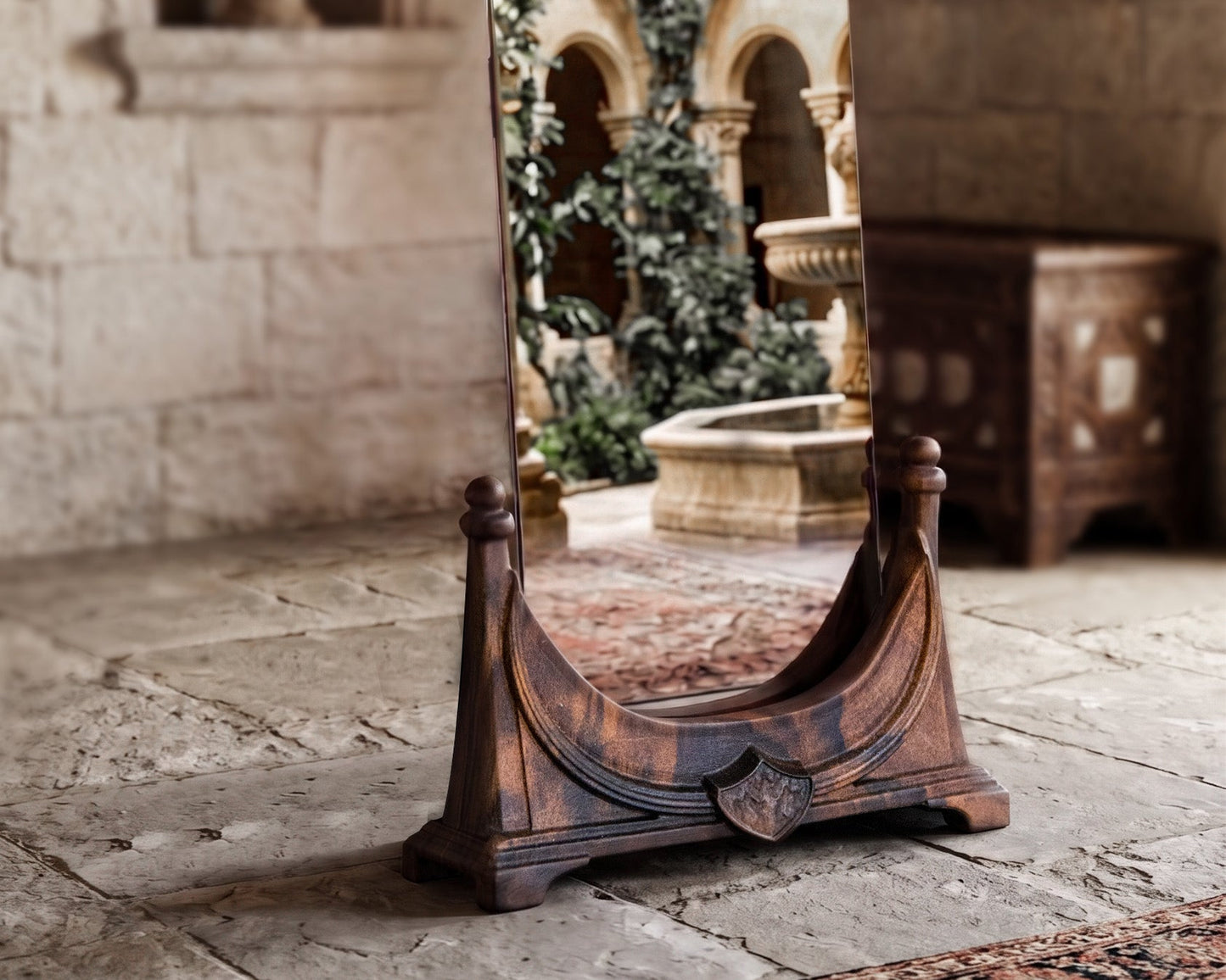 Walnut Wood Mirror Stand Gizz