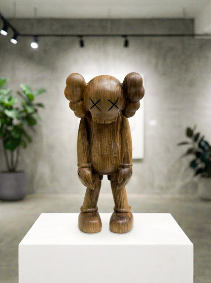 Wooden KAWS Figures - Limited Edition Collectibles Gizz