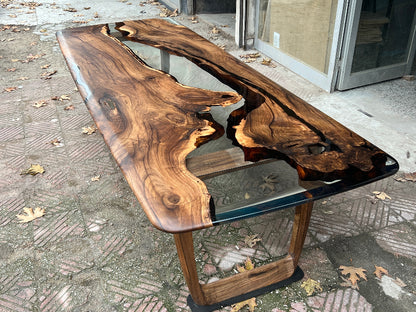 clear resin dining table