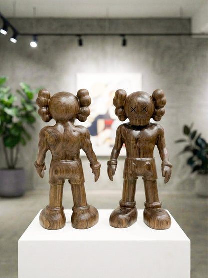 Wooden KAWS Figures - Limited Edition Collectibles Gizz