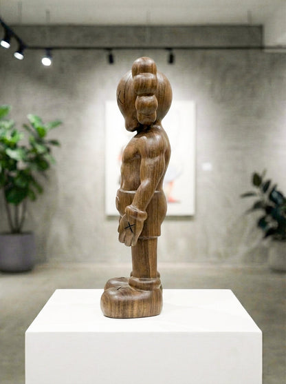 Wooden KAWS Figures - Limited Edition Collectibles Gizz