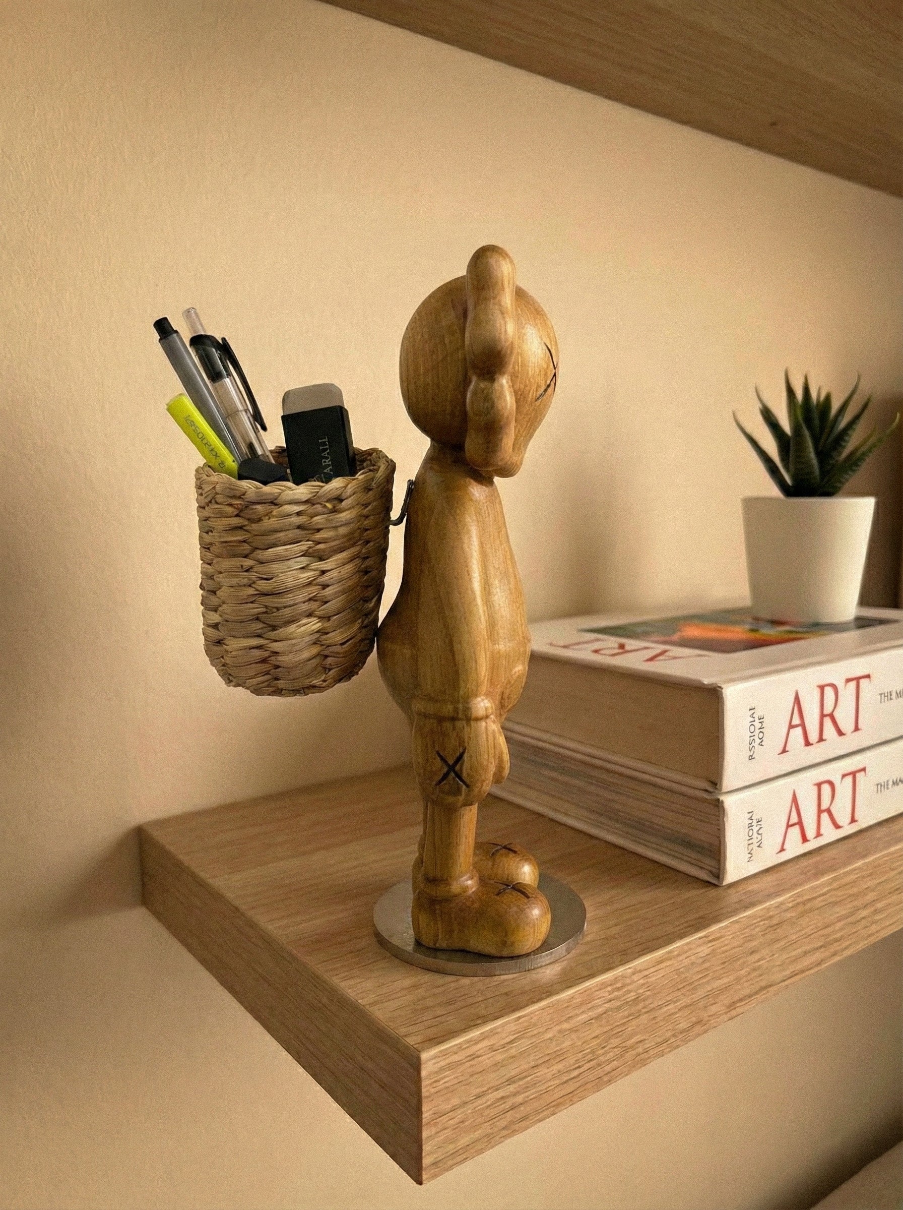 Wooden KAWS Figures - Limited Edition Collectibles Gizz