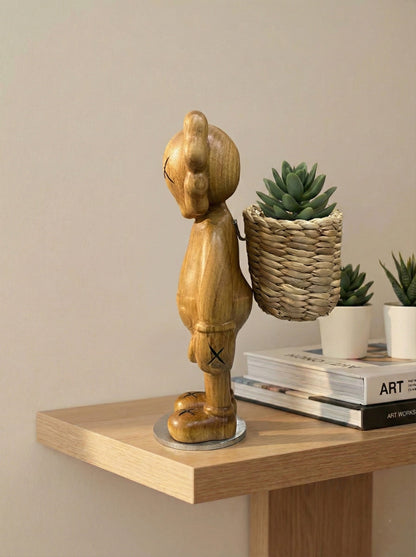 Wooden KAWS Figures - Limited Edition Collectibles Gizz