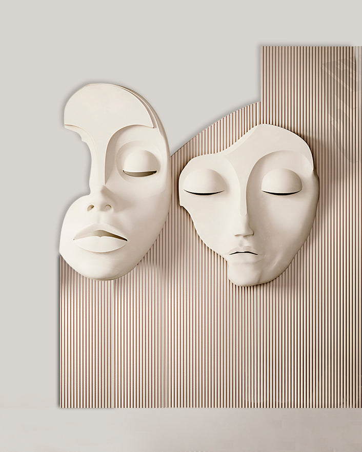 Wabi-Sabi 3D Face Wall Relief Art Gizz