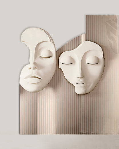 Wabi-Sabi 3D Face Wall Relief Art Gizz