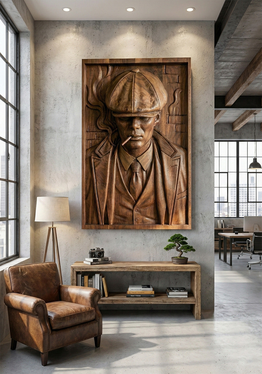 Peaky Blinders: Thomas Shelby 3D Wooden Relief Wall Art Carving Gizz