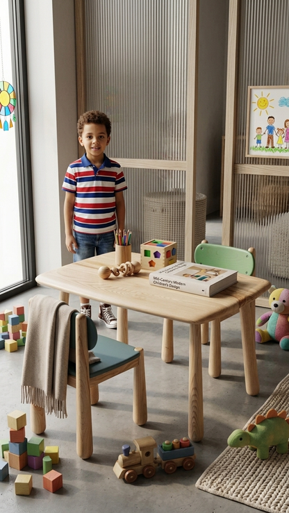 Modern Solid Wood Kids Table & Chair Set Gizz