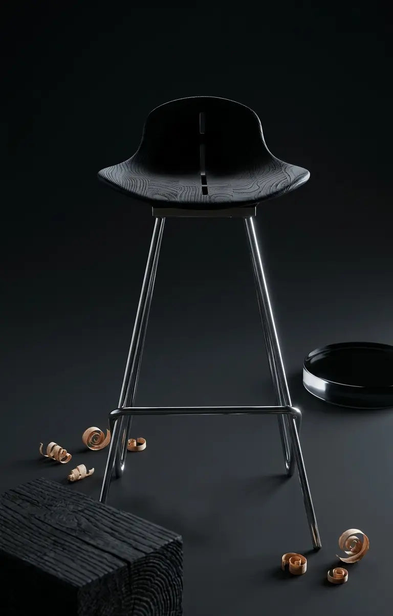 Sculpted Wing Counter &  Bar Stool Gizzwood