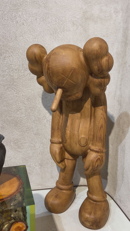 wooden kaws figure Companion
