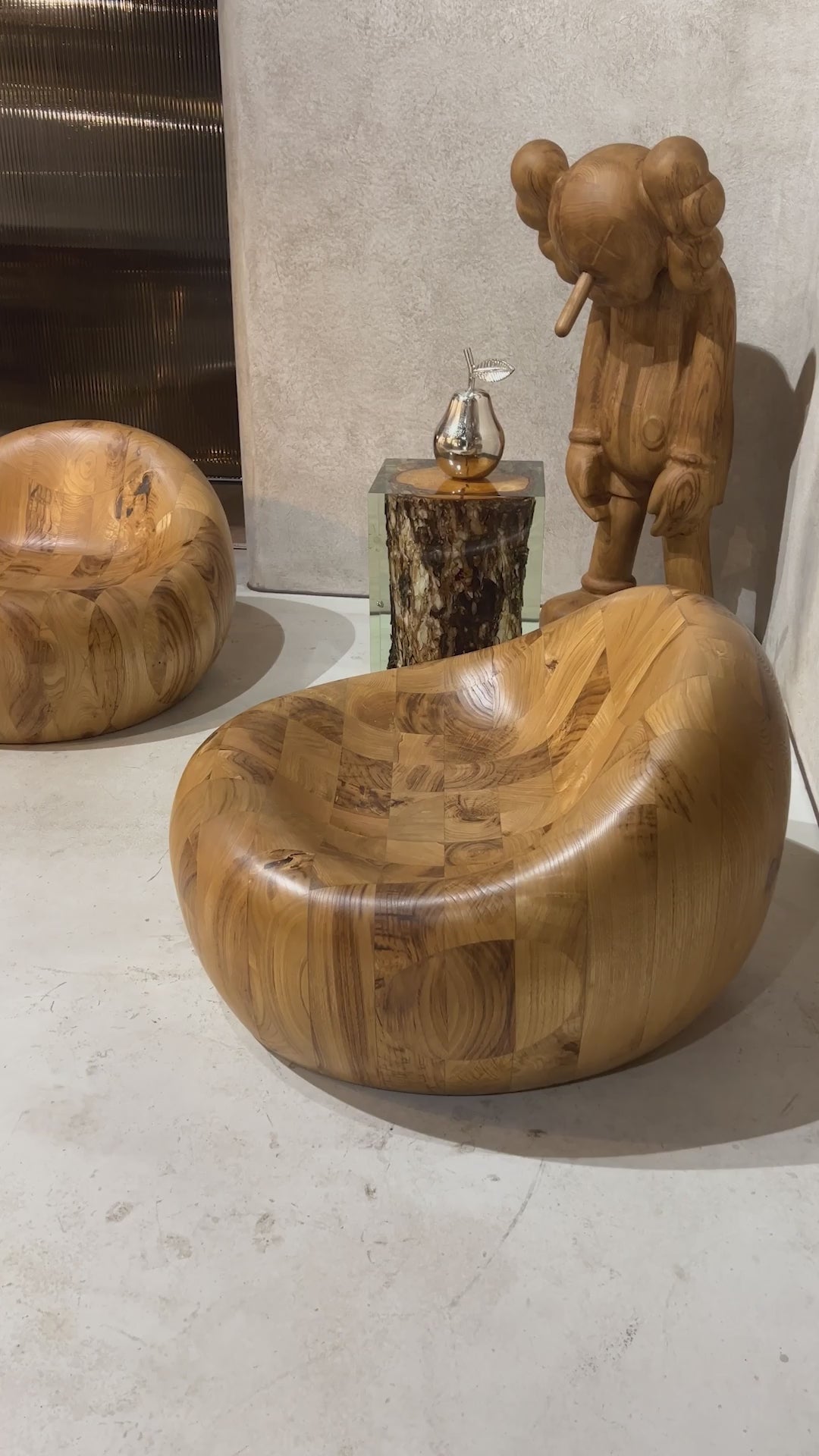 wooden kaws figure bbf