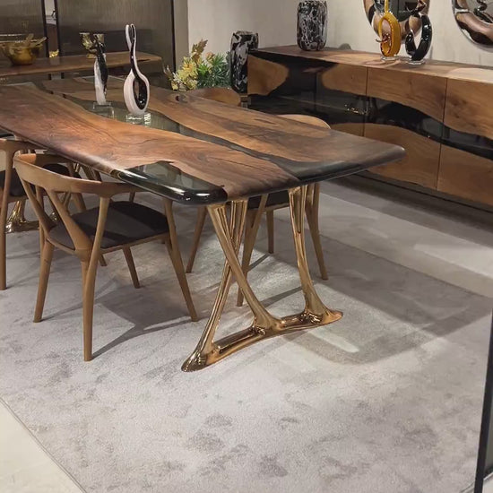 epoxy resin dining room set