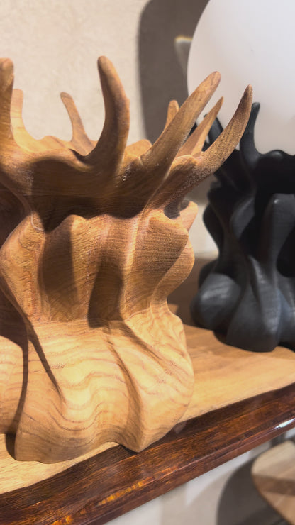 Handcrafted Solid Wood Table Lamp