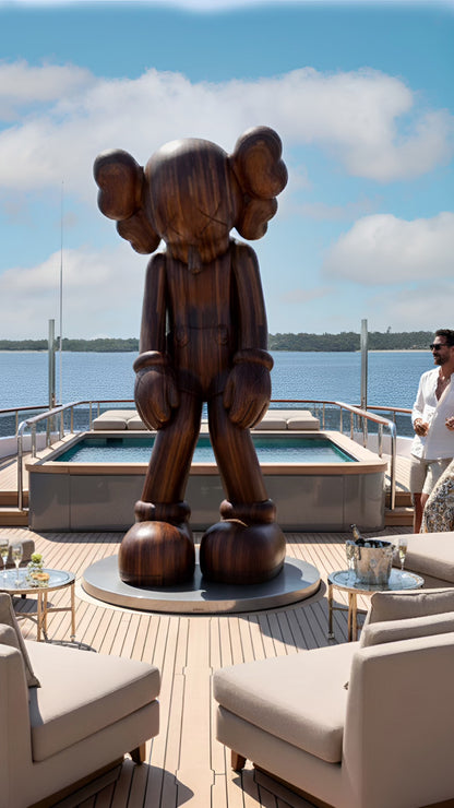 Wooden KAWS Figures - Limited Edition Collectibles