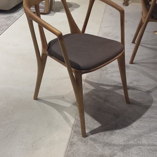 natural walnut wood solid luxurious chair