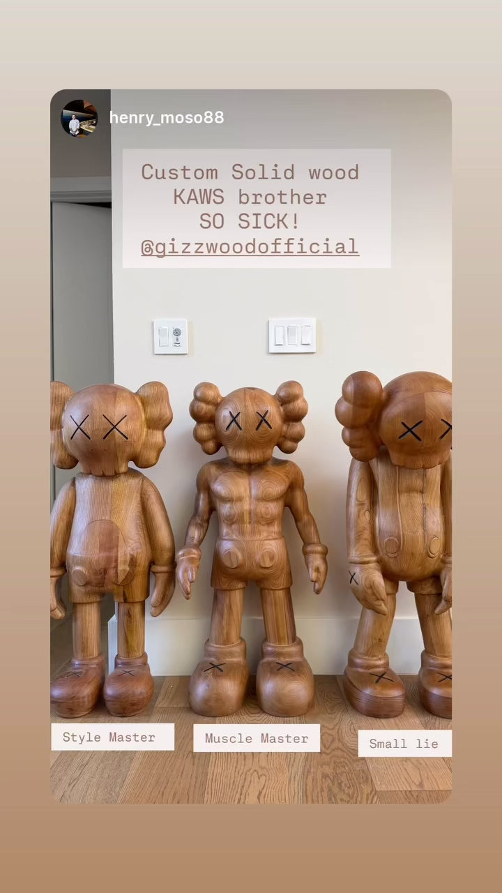 Shop Limited Edition Wooden KAWS Figures - 39