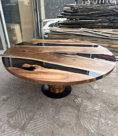 solid walnut made tulip table base