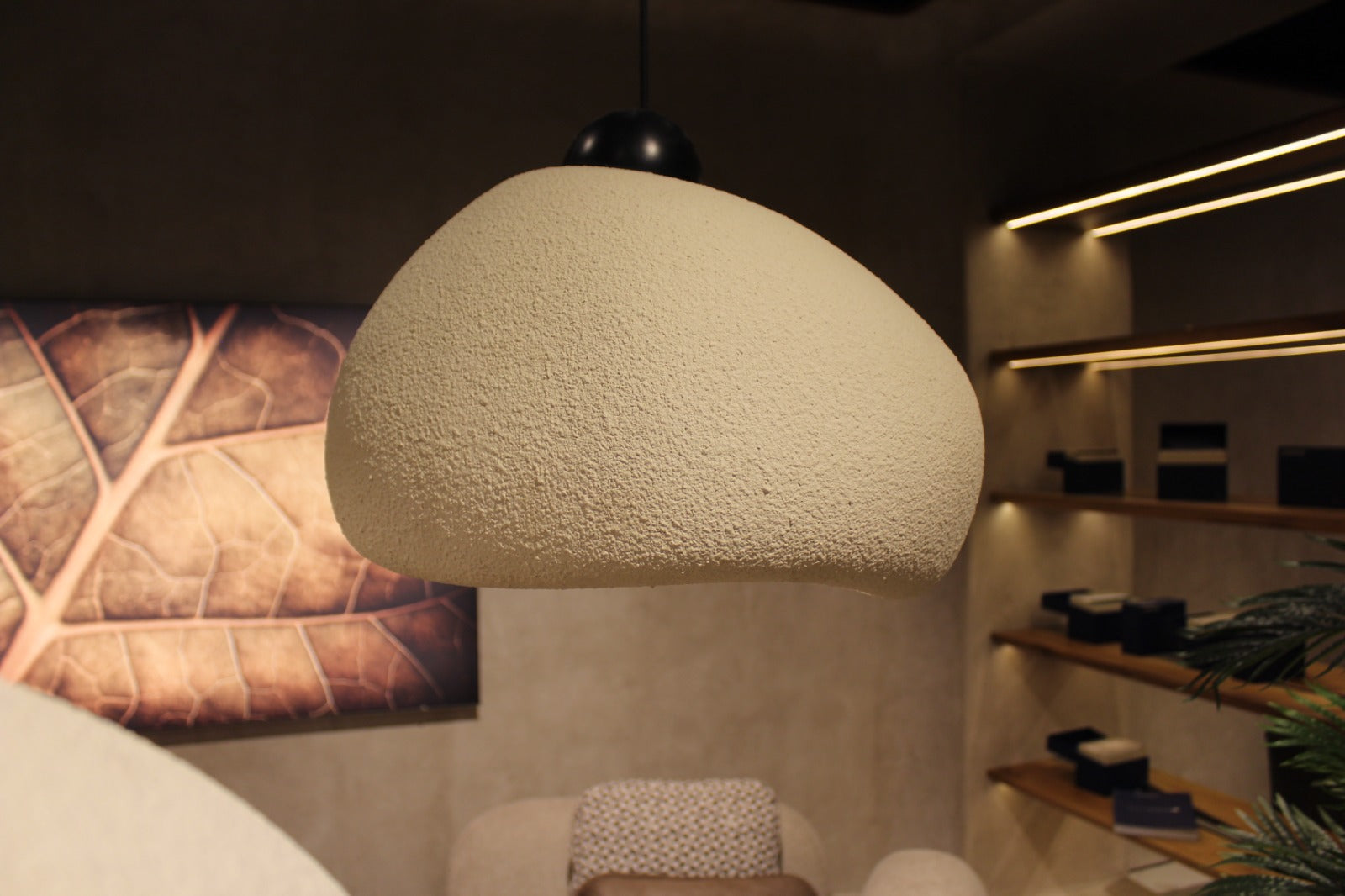 stone looking pendant light and chandeliers