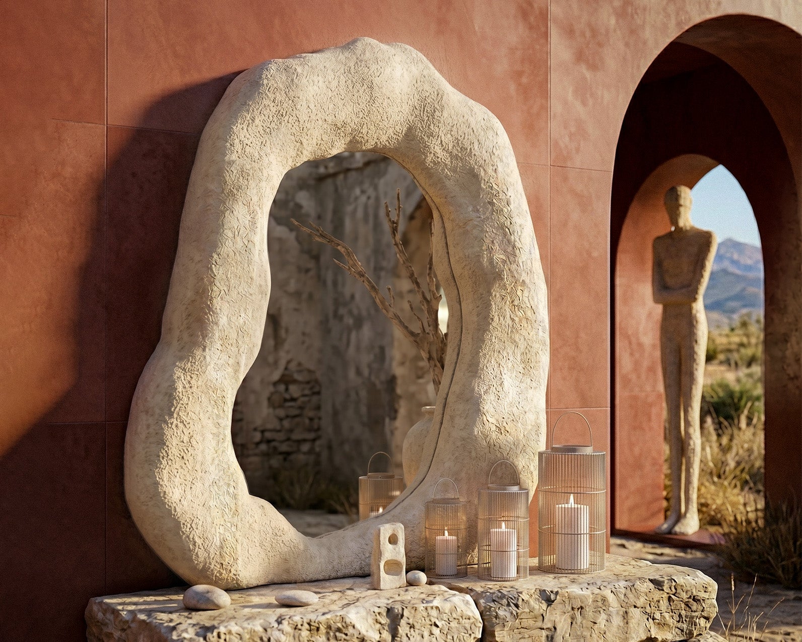 Organic Wabi-Sabi Mirror Frame Gizz